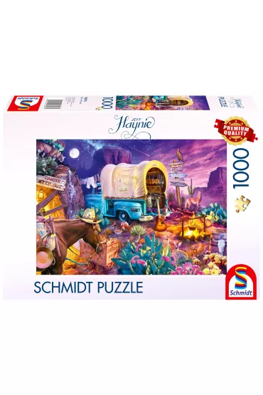 Puzzle 1000 el. PQ Jeff Haynie Biwak na Dzikim Zachodzie Schmidt - Jeff Haynie