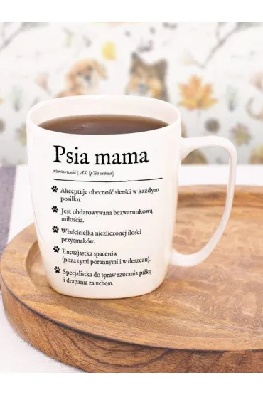 Nadwyraz.com Kubek ceramiczny bia�y Psia mama
