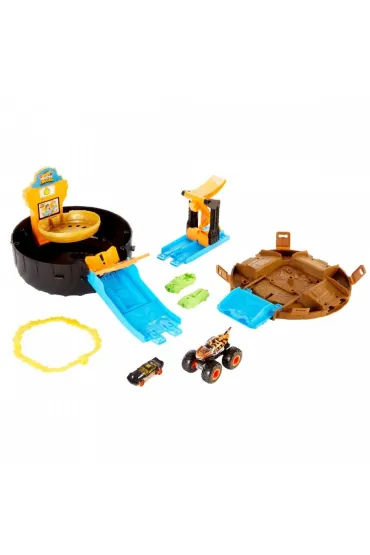 Hot Wheels. Monster Trucks Opona - Kaskaderska arena Zestaw GVK48 Mattel
