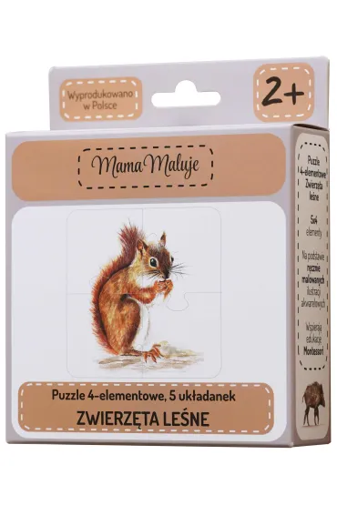 Puzzle 4 el. Zwierz�ta le�ne Mama Maluje