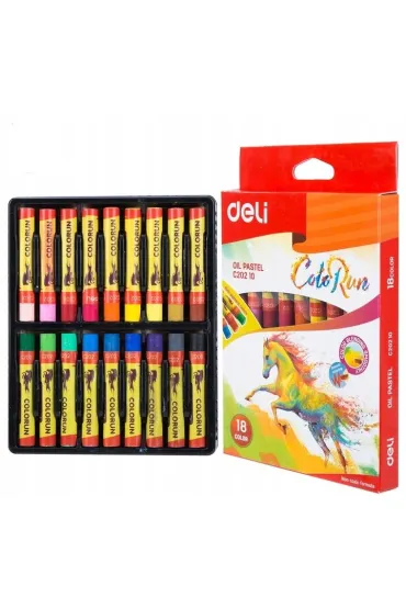 Deli Pastele olejne ColoRun 18 kolor�w 18 szt.
