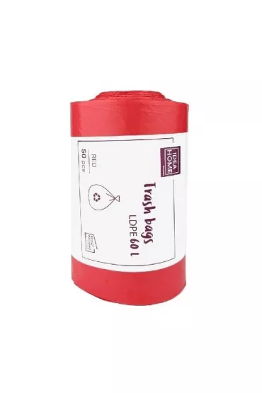 Idea Worki na �mieci 60L czerwone 50 szt.
