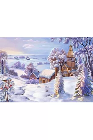 Norimpex Diamentowa mozaika - Zima ko�ci� w �niegu 30x40cm