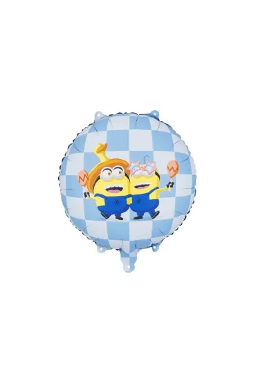 PartyDeco Balon foliowy pastylka Minionki 35x35cm