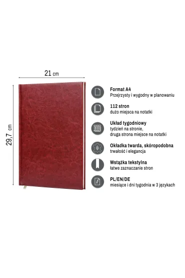 Opress Terminarz 2026 A4 tygodniowy Agenda