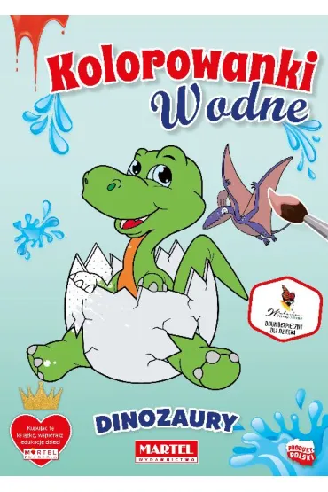 Kolorowanka wodna. Dinozaury