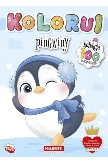 Pingwiny. Koloruj