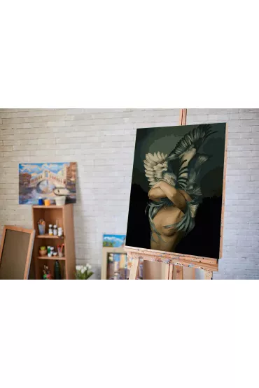 Twoje Hobby Malowanie po numerach - Dziewczyna Ptak 40x50cm