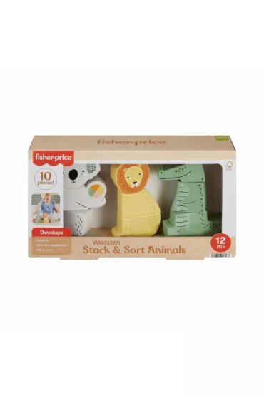 Fisher-Price. Drewniane zwierz�tka Uk�adaj i sortuj Mattel