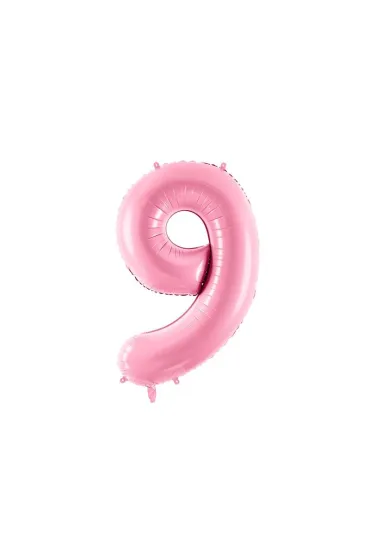 PartyDeco Balon foliowy 9 r�owy 86cm