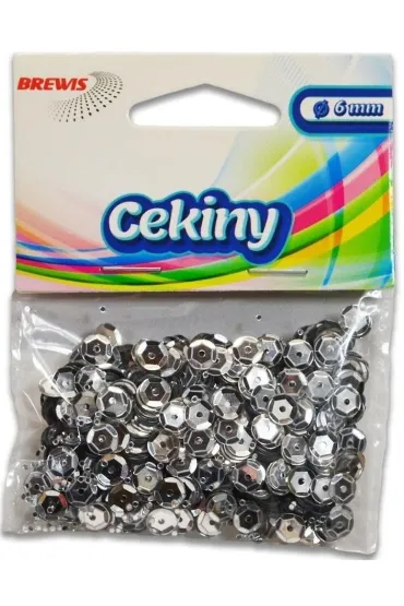 Cekiny b�yszcz�ce B 200 srebrny 8mm, 10g