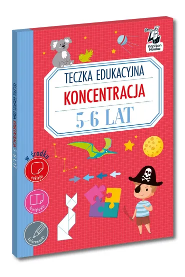 Teczka edukacyjna. Koncentracja. 5-6 lat. Kapitan Nauka - Katarzyna Szumska