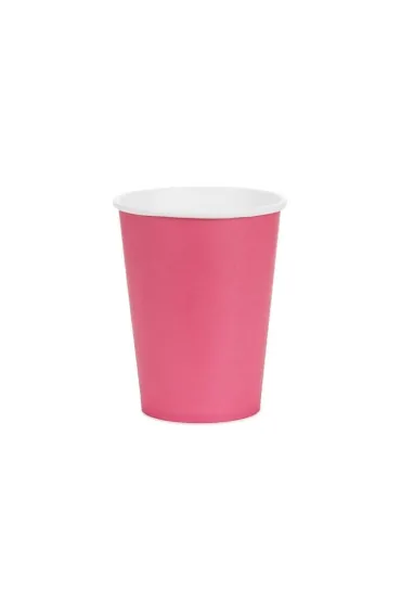 PartyDeco Kubeczki papierowe r�owy 250ml 6 szt