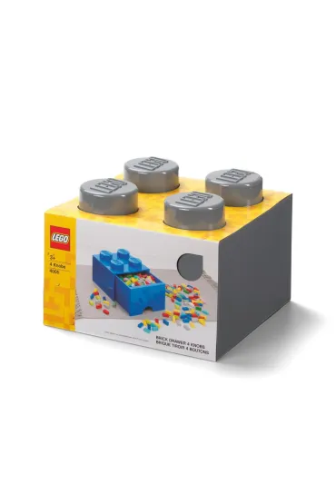 Szuflada klocek LEGO Brick 4 Ciemnoszara