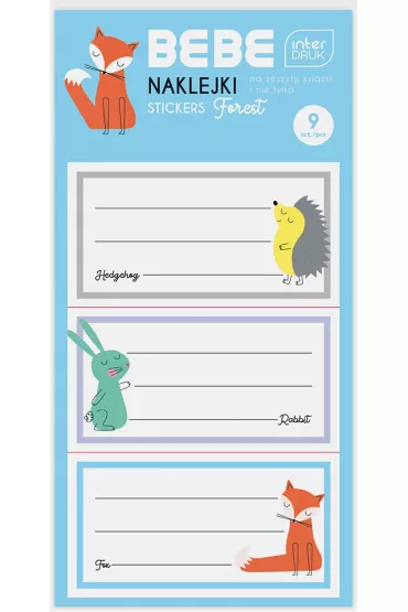 BEBE Friends Naklejki na zeszyty Pastel 9 szt.