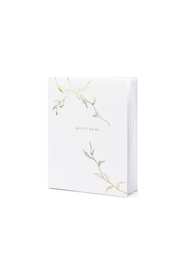 PartyDeco Ksi�ga Go�ci Guest book 20x24.5cm bia�y 22 kartki