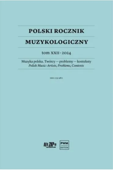 Polski Rocznik Muzykologiczny T.22 2024 - Red Iwona  Lindstedt