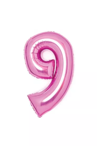Amscan Balon foliowy cyfra 9 rowa 47x66cm
