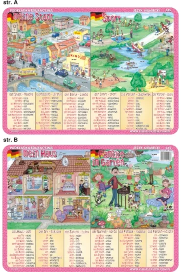 Visual System Podk�adka edukacyjna. Meine Stadt, der Sport