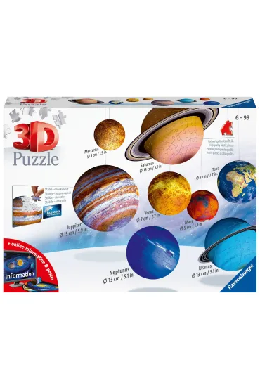 Puzzle 522 el. 3D Uk�ad Planet Ravensburger