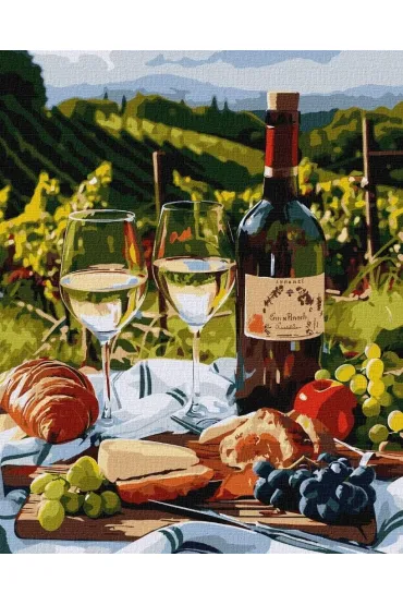 Ideyka Malowanie po numerach - Ulubione wino 40x50cm
