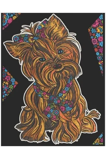Kolorowanka Welwetowa A4 Yorkshire Terrier