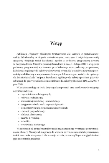 Programy edukacyjno-terapeutyczne dla uczni�w z niepe�nosprawno�ci� intelektualn� w stopniu umiarkowanym, znacznym i niepe�nosprawno�ci� sprz�on� - Alicja Tanajewska, Renata Naprawa