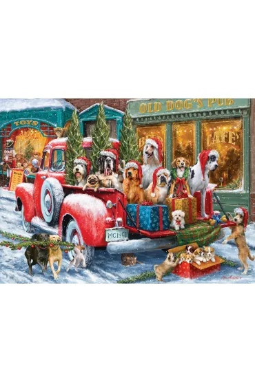 Puzzle 1000 Dogs on Truck by Ali Corti 6000-5993 Eurographics