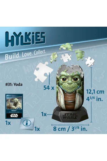 Puzzle 54 el. 3D Hylkies: Star Wars Yoda Ravensburger