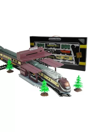 Kolejka 5 wagon�w + rozjazdy LeanToys