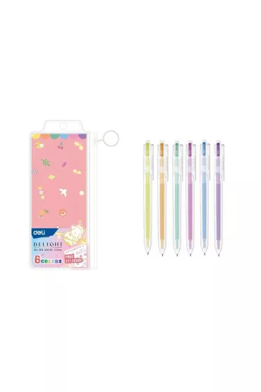 D�ugopisy �elowe 0.5mm 6 szt mix kolor�w DELI