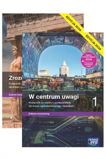 Pakiet podr�cznik�w: Zrozumie� przesz�o��, W centrum uwagi. Zakres rozszerzony. Liceum i technikum. Klasa 1. Edycja 2024 - Arkadiusz Janicki, Arkadiusz Peisert, Krzysztof Kowalewski, Ryszard Kulesza, Jerzy  Komorowski