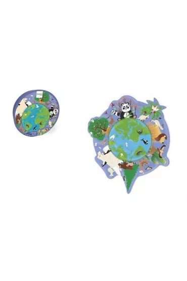 Puzzle konturowe 45 el. Mapa �wiata Scratch