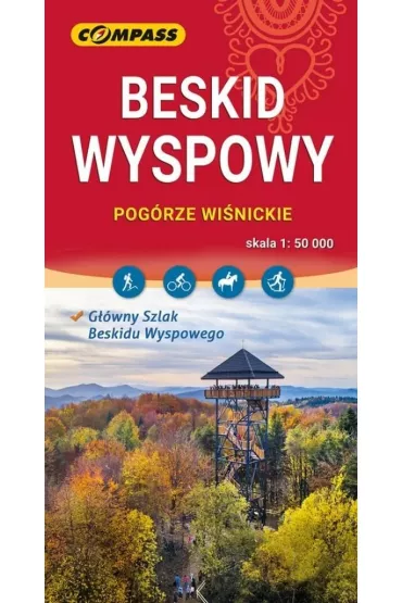 Beskid Wyspowy Pog�rze Wi�nickie mapa skala 1 : 50 000