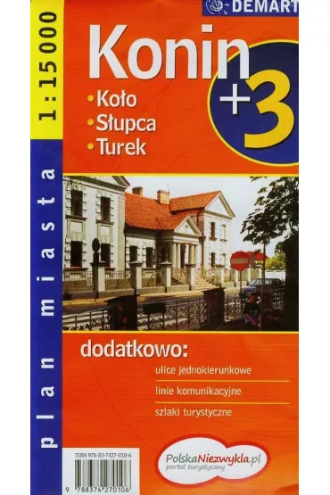Plan miasta +3 Konin, Ko�o, S�upca, Turek 1:15 000