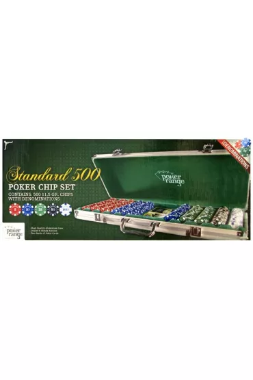 �etony pokerowe z nomina�ami Standard 500 szt. 11,5g