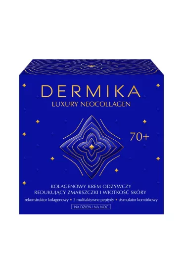 Dermika Luxury Neocollagen 70+ kolagenowy krem od�ywczy do redukcji zmarszczek i wiotko�ci sk�ry na dzie� i na noc 50 ml