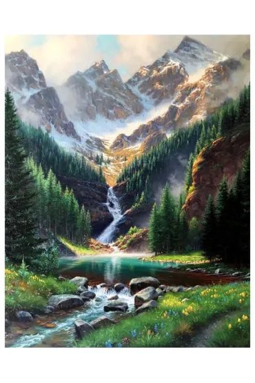 Titanum Malowanie po numerach - Potok w g�rach 40x50cm
