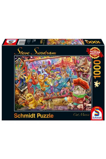 Puzzle 1000 el. Premium Quality. Stave Sundram, Muzykalne koty Schmidt - Steve  Sundram
