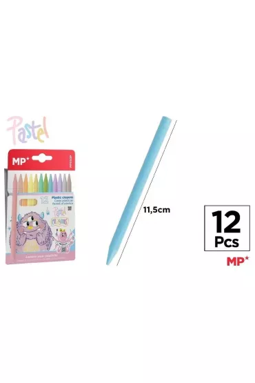 Mp Main Paper Kredki woskowe pastelowe 12 kolor�w