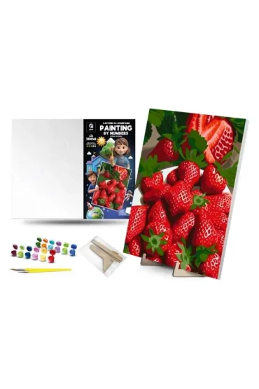 Qbee Malowanie po numerach - S�odka truskawka 30x40cm