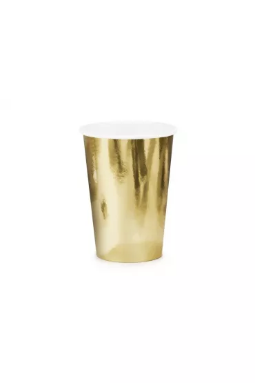 PartyDeco Kubeczki z�ote 220ml 6 szt.