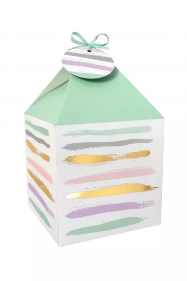 incood. Pude�ko na prezenty pastelowe z�ote 11x11 cm 4 szt.