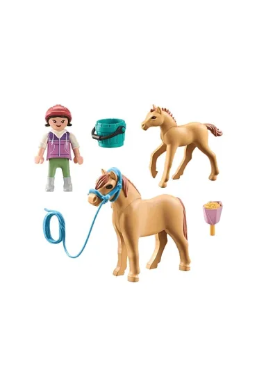 Playmobil Horses of Waterfall Dziecko z kucykiem i �rebakiem 71498