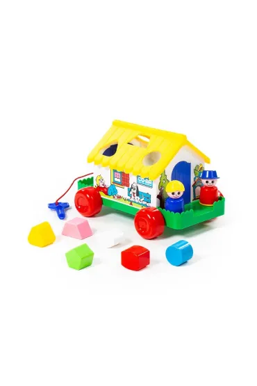 Polesie 6202 Domek na ko�ach sorter kszta�t�w w siatce mix