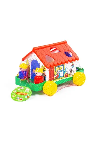 Polesie 6202 Domek na ko�ach sorter kszta�t�w w siatce mix
