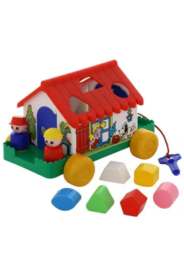 Polesie 6202 Domek na ko�ach sorter kszta�t�w w siatce mix