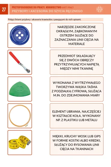 Przysposobienie do pracy. Krawiectwo. Karty pracy dla uczni�w z niepe�nosprawno�ci� intelektualn� - Joanna Hry�, Krystyna  Rapiej