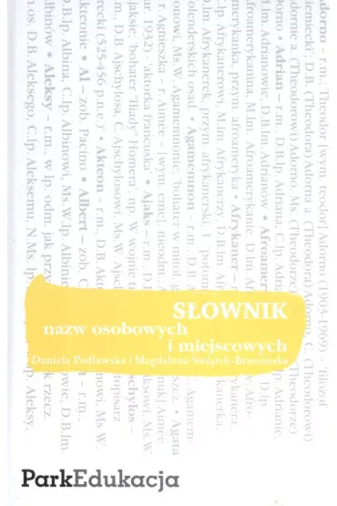 S�ownik nazw osobowych i miejscowych - Daniela Podlawska, Magdalena �wi�tek-Brzezi�ska