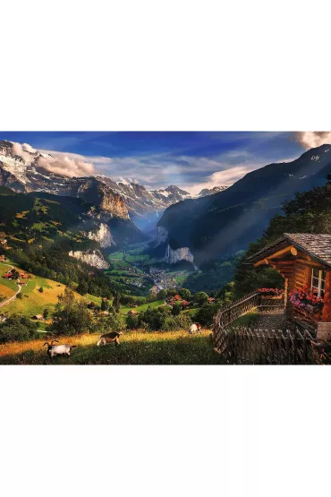 Puzzle 1000 el. Premium Plus Quality Photo Odyssey: Dolina Lauterbrunnen, Szwajcaria Trefl